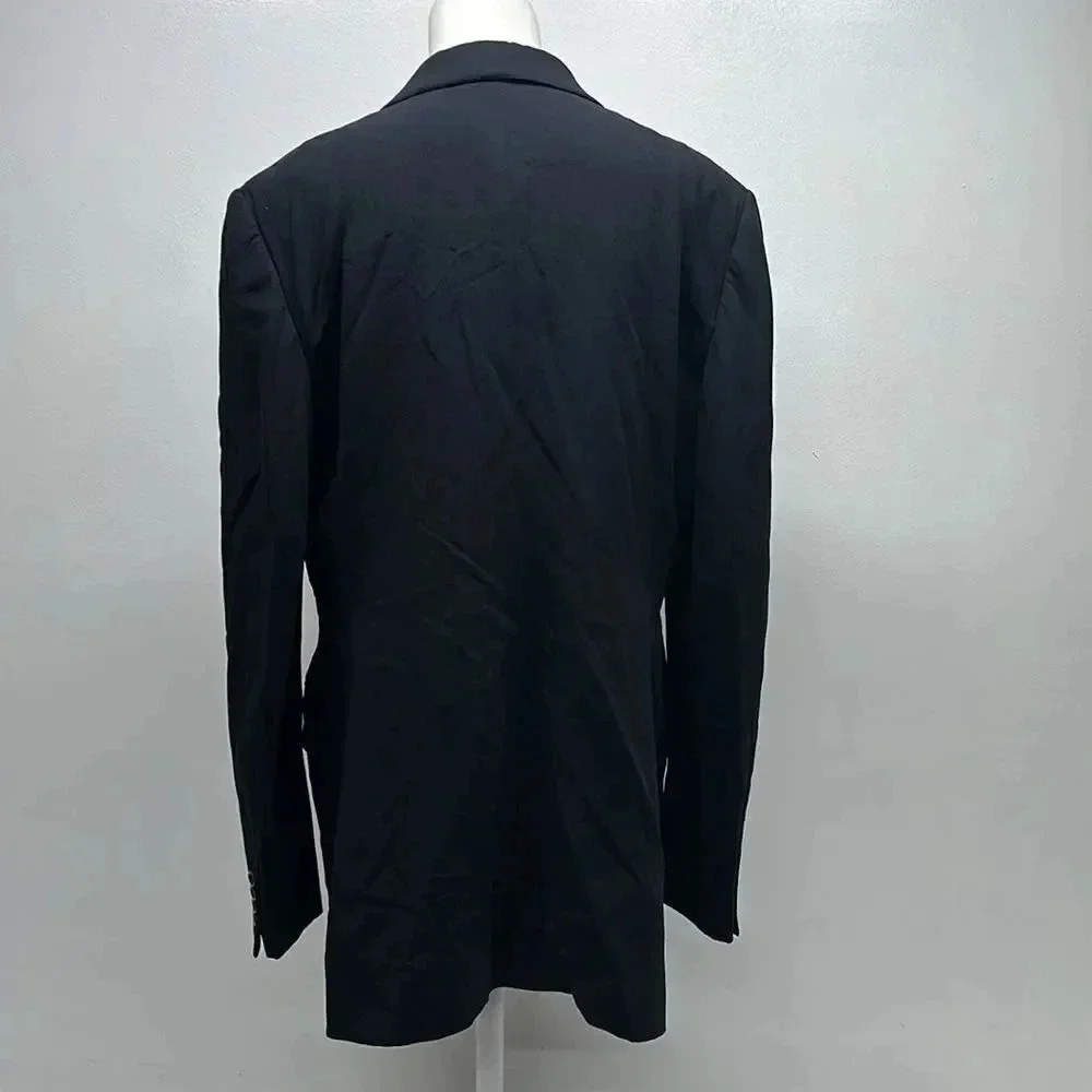 Burberry Blazer Jacket Sports Coat Vintage Burberrys Navy Blue Men's Size 48 R